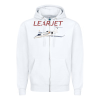 White learjet airplane flying pilot long sleeve t shirt Zipper Hoodie - ArtChic