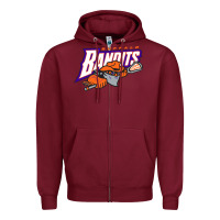 Burgundy the lacrosse buffalo bandits Zipper Hoodie - ArtChic