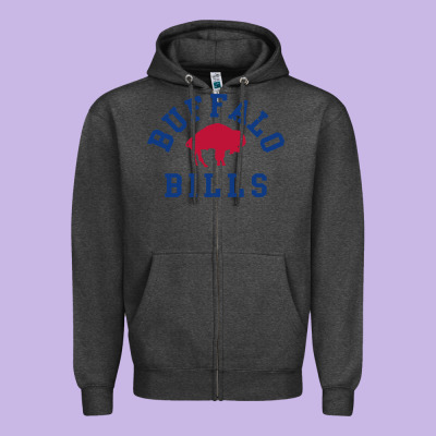 Vintage Distressed Bill Zipper Hoodie Designed By Artchic