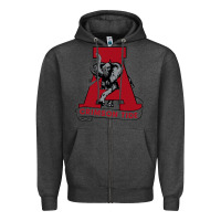 Charcoal Heather alabama roll tide Zipper Hoodie - ArtChic