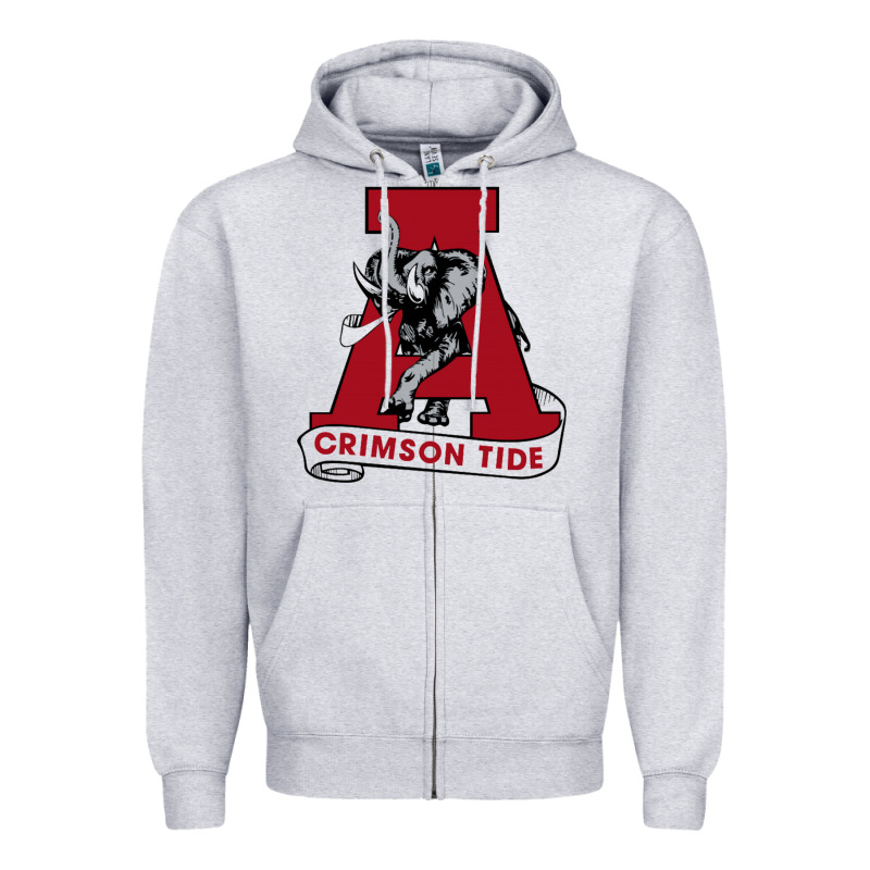 Alabama Roll Tide Zipper Hoodie by ArtChic | Teevron