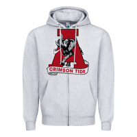 Heather Grey alabama roll tide Zipper Hoodie - ArtChic