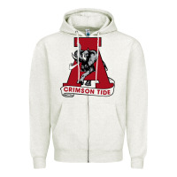Oatmeal Heather alabama roll tide Zipper Hoodie - ArtChic