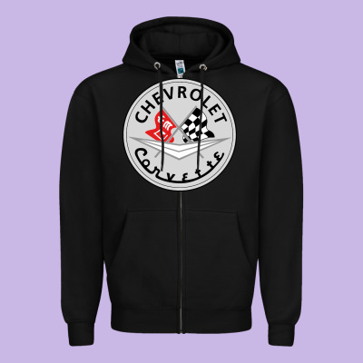 #corvette Zipper Hoodie Designed By Artchic