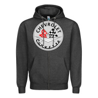 Charcoal Heather #corvette Zipper Hoodie - ArtChic
