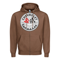 Chestnut #corvette Zipper Hoodie - ArtChic