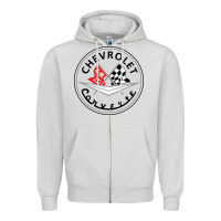 Dove Grey #corvette Zipper Hoodie - ArtChic
