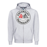 Heather Grey #corvette Zipper Hoodie - ArtChic