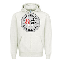 Oatmeal Heather #corvette Zipper Hoodie - ArtChic