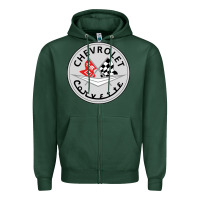 Sports Green #corvette Zipper Hoodie - ArtChic