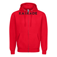 Red kaskade Zipper Hoodie - ArtChic
