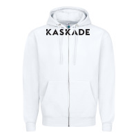 White kaskade Zipper Hoodie - ArtChic