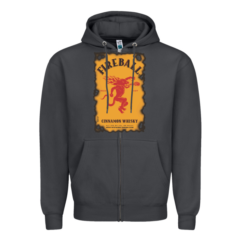 Fireball Cinnamon Whisky Zipper Hoodie by ArtChic | Teevron