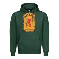 Sports Green fireball cinnamon whisky Zipper Hoodie - ArtChic