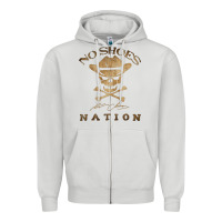 Dove Grey Shoes nation no shoes nation no shoes nation no shoes nation Zipper Hoodie - ArtChic