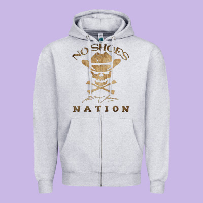 Shoes Nation No Shoes Nation No Shoes Nation No Shoes Nation Zipper Hoodie Designed By Artchic