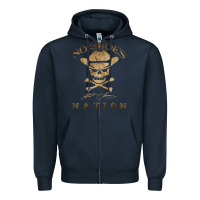 Navy Shoes nation no shoes nation no shoes nation no shoes nation Zipper Hoodie - ArtChic