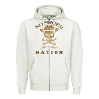 Oatmeal Heather Shoes nation no shoes nation no shoes nation no shoes nation Zipper Hoodie - ArtChic