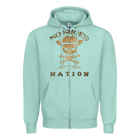 Seafoam Shoes nation no shoes nation no shoes nation no shoes nation Zipper Hoodie - ArtChic