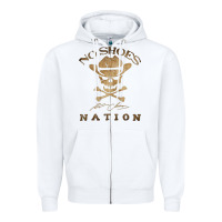 White Shoes nation no shoes nation no shoes nation no shoes nation Zipper Hoodie - ArtChic