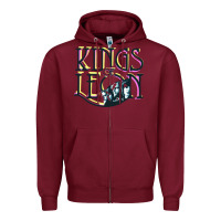 Burgundy kings of leons Zipper Hoodie - ArtChic