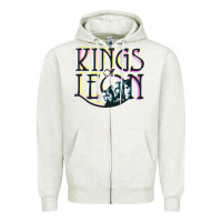 Oatmeal Heather kings of leons Zipper Hoodie - ArtChic