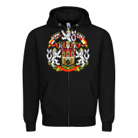 Black praha prague czech republic coat of arms ex czechoslovakia t shirt Zipper Hoodie - ArtChic