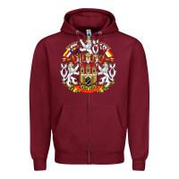 Burgundy praha prague czech republic coat of arms ex czechoslovakia t shirt Zipper Hoodie - ArtChic