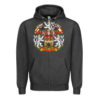 Charcoal Heather praha prague czech republic coat of arms ex czechoslovakia t shirt Zipper Hoodie - ArtChic
