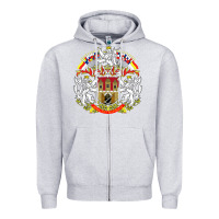 Heather Grey praha prague czech republic coat of arms ex czechoslovakia t shirt Zipper Hoodie - ArtChic