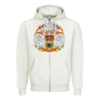 Oatmeal Heather praha prague czech republic coat of arms ex czechoslovakia t shirt Zipper Hoodie - ArtChic