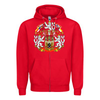 Red praha prague czech republic coat of arms ex czechoslovakia t shirt Zipper Hoodie - ArtChic