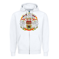 White praha prague czech republic coat of arms ex czechoslovakia t shirt Zipper Hoodie - ArtChic