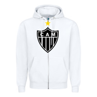White the-atlético-mineiro-merch Zipper Hoodie - ArtChic
