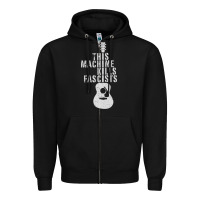 Black This Machine Kills Fascists Zipper Hoodie - ArtChic