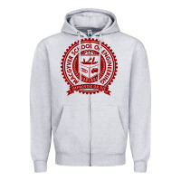 Heather Grey macgyver school of engineering Zipper Hoodie - ArtChic
