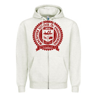 Oatmeal Heather macgyver school of engineering Zipper Hoodie - ArtChic