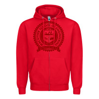 Red macgyver school of engineering Zipper Hoodie - ArtChic