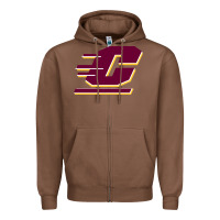 Chestnut The central michigan of chippewas Zipper Hoodie - ArtChic