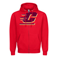 Red The central michigan of chippewas Zipper Hoodie - ArtChic