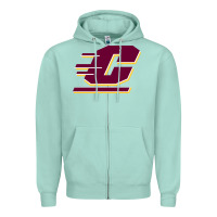 Seafoam The central michigan of chippewas Zipper Hoodie - ArtChic