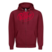 Burgundy Dr.pepper 1885 Zipper Hoodie - ArtChic