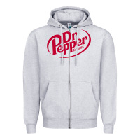 Heather Grey Dr.pepper 1885 Zipper Hoodie - ArtChic