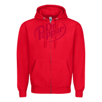 Red Dr.pepper 1885 Zipper Hoodie - ArtChic