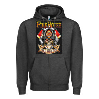 Charcoal Heather firehouse rock love Zipper Hoodie - ArtChic