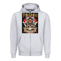 Heather Grey firehouse rock love Zipper Hoodie - ArtChic