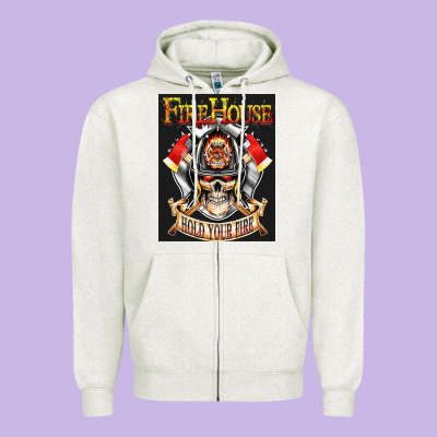 Firehouse Rock Love Zipper Hoodie Designed By Artchic