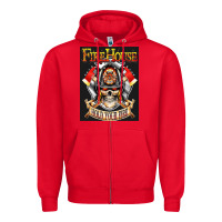 Red firehouse rock love Zipper Hoodie - ArtChic