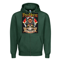 Sports Green firehouse rock love Zipper Hoodie - ArtChic