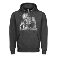 Charcoal Heather breaking benjamin 3 Zipper Hoodie - ArtChic
